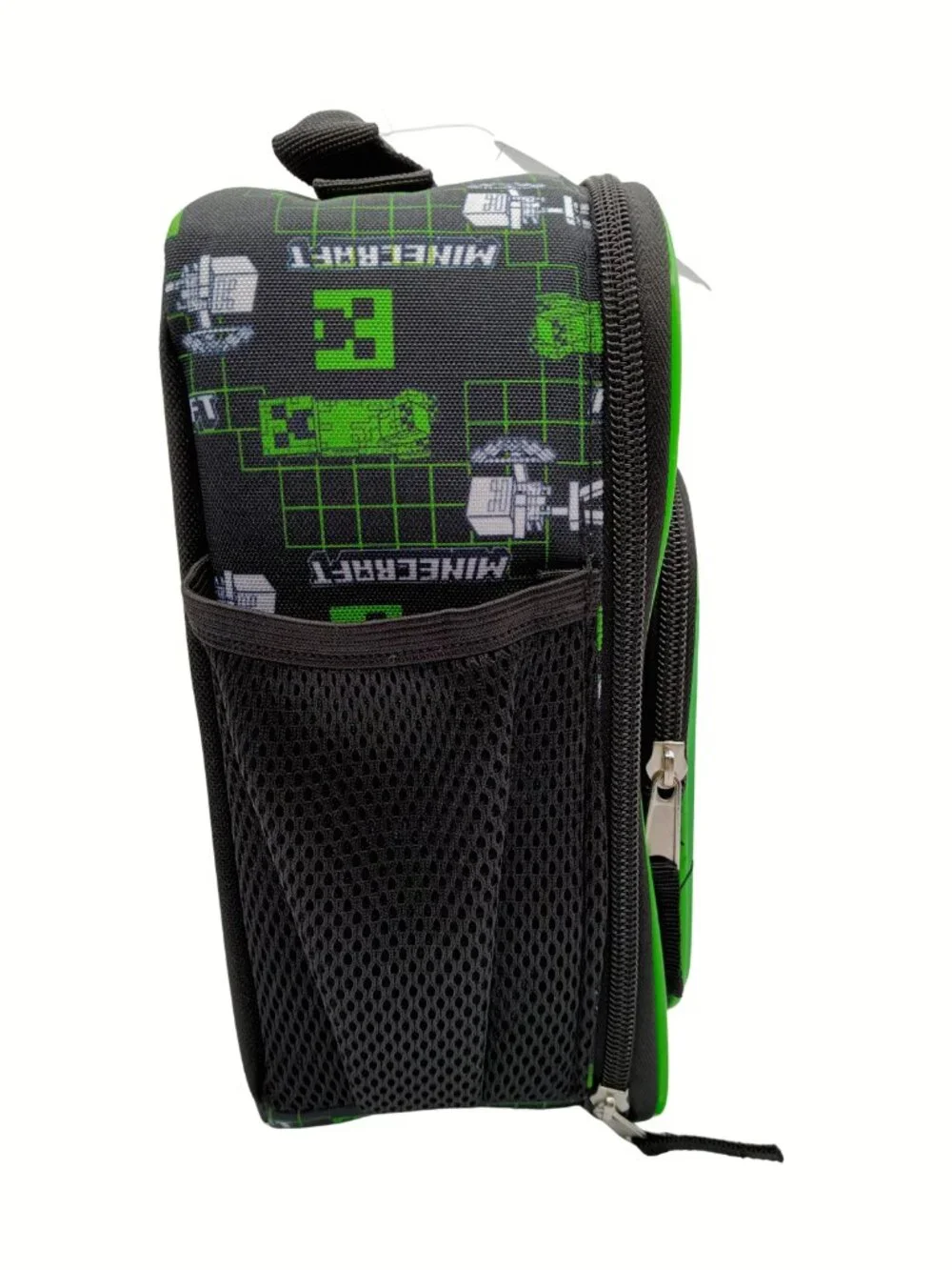 Official World of Minecraft Creeper Kids Insulated Lunch Bag w/ Big Front Pocket